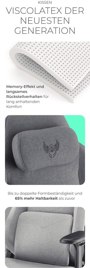 Memory-Visco-Latex-Kissen mit umh&uuml;llendem Komfort